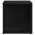 Table d'appoint vidaXL Noir Chêne 33x33x34 5 cm Bois reconstitué