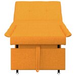 vidaXL Sofa-lit 3 en 1   design pliant en tissu jaune foncé