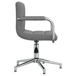 vidaXL Chaise pivotante de salle à manger Gris clair Tissu