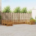 vidaXL Ensembles de canapés 10 Pièces Naturel Bois d'Acacia Massif
