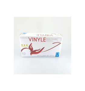 Boite 100 gants en Vinyle - Taille L - Médiprotec