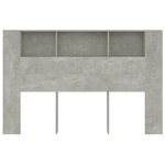 vidaXL Armoire de tête de lit Gris béton 160x18 5x104 5 cm