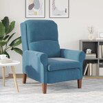 vidaXL fauteuil Bleu 76 x 94 x 102 cm Velours