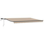 vidaXL Auvent Rétractable Beige 400 × 300 cm tissu