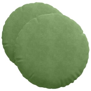 vidaXL Coussins de siège 2 Pièces Vert clair Ø 40 x 13 cm Velours