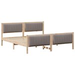 vidaXL Cadre de lit Marron et taupe 180 x 200 cm Bois massif en pin