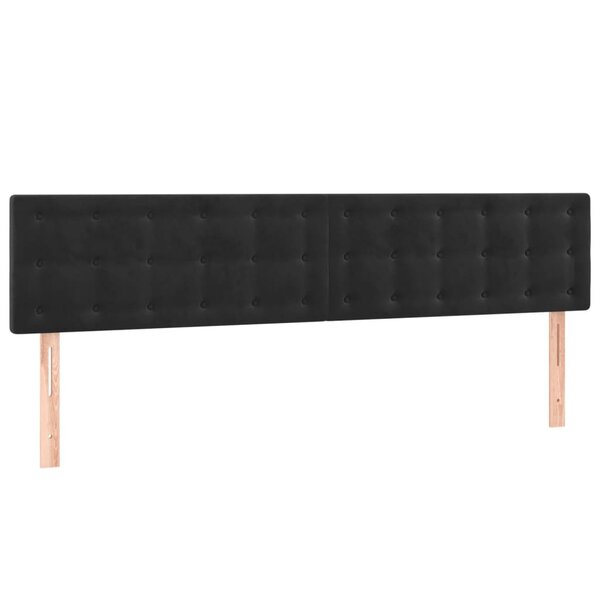 vidaXL Têtes de lit 2 Pièces Noir 100x5x78/88 cm Velours