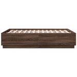 vidaXL Cadre de lit sans matelas chêne marron 135x190 cm