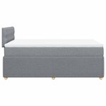 vidaXL Sommier à lattes de lit avec matelas Gris clair 120x200cm Tissu