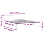vidaXL Cadre de lit sans matelas chêne sonoma 160x200 cm