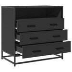 vidaXL Commode noir 70x41x70 cm bois d'ingénierie
