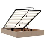 vidaXL Cadre de lit ottoman sans matelas cappuccino 140x200 cm