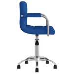 vidaXL Chaise pivotante de salle à manger Bleu Tissu