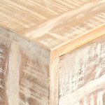 vidaXL Meuble TV Blanc 140 x 30 x 45 cm Bois d'acacia massif