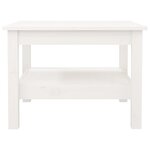 vidaXL Table basse Blanc 55x55x40 cm Bois massif de pin