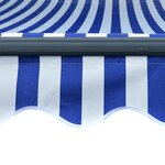 vidaXL Auvent manuel rétractable avec LED 300x250 cm Bleu et blanc