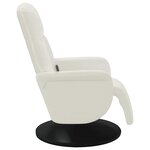 vidaXL Fauteuil inclinable de massage avec repose-pieds crème velours
