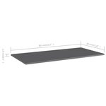 vidaXL Panneaux bibliothèque 8 Pièces Gris brillant 80x30x1 5cm Aggloméré