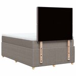 vidaXL Sommier à lattes de lit avec matelas taupe 120x190 cm tissu