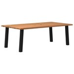 vidaXL Table à manger et bord naturel bois massif chêne rectangulaire