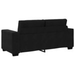 vidaXL Canapé causeuse noir 140 cm velours