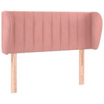 vidaXL Tête de lit avec oreilles Rose 83x23x78/88 cm Velours