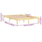 vidaXL Cadre de lit sans matelas bois massif 120x200 cm