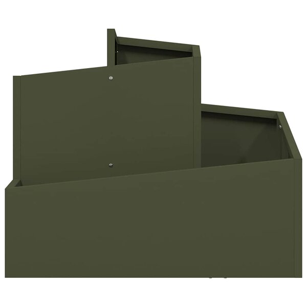 vidaXL Cache-pot de jardin Vert olive 60 x 60 x 50 cm