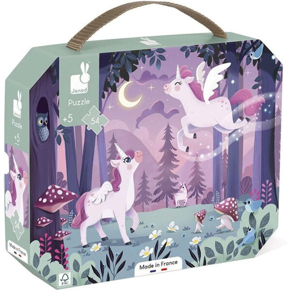 Puzzle - Licornes féériques - 54 pièces - Dès 5 ans - Valisette de rangement - Janod