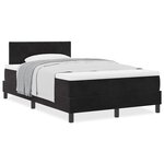 Lit à ressort vidaXL avec matelas Noir 120x200 cm Velours