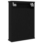 vidaXL Armoire à miroir de salle de bain chêne noir bois ingénierie