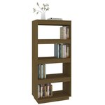 vidaXL Bibliothèque/Séparateur de pièce Marron miel 60x35x135 cm Pin