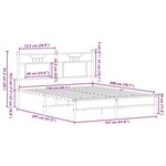 vidaXL Cadre de lit sans matelas chêne sonoma 150x200 cm