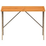 vidaXL Ensemble à manger de jardin et coussins 3 Pièces Beige poly rotin