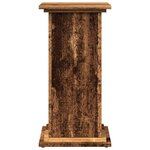 vidaXL Piédestal avec rangement vieux bois bois d'ingénierie