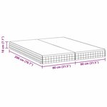 vidaXL Matelas 2 Pièces Blanc  Gris 80 x 200 cm Tissu tricoté
