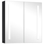 vidaXL Armoire de salle de bain à miroir LED 62x14x60 cm