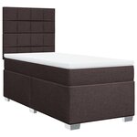 vidaXL Sommier à lattes de lit avec matelas Marron foncé 90x200 cm