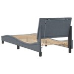 vidaXL Cadre de lit avec LED sans matelas gris foncé 80x200 cm velours