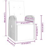 vidaXL Set de salle à manger de jardin 5 Pièces Gris 140 x 70 x 73 cm