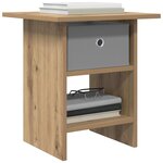 vidaXL Table de chevet 2 Pièces Chêne artisanal 41 x 40 x 45 cm