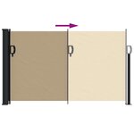 vidaXL Auvent latéral rétractable beige 120x600 cm