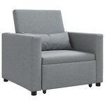vidaXL Fauteuil convertible 3-en-1 en tissu gris clair