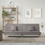 vidaXL Canapé-lit taupe tissu