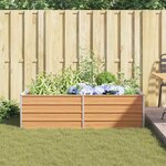 vidaXL Jardinière surélevée Marron Clair 160 x 80 x 45 cm