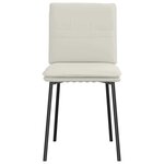 vidaXL Chaises à manger lot de 6 crème velours