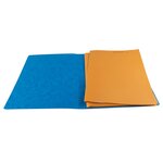 Chemise A Dos Rainé Carte Lustrée 400gm2 - 24x32cm - Bleu - X 50 - Exacompta