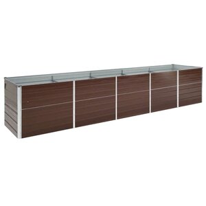 vidaXL Lit surélevé de jardin Acier galvanisé 400x80x45 cm Marron