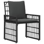 vidaXL Ensemble de meubles d'extérieur 5 pc Noir et Gris foncé