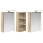 vidaXL Ensemble de Meubles de Salle de Bain 3 Pièces 116 x 16 x 62 5 cm